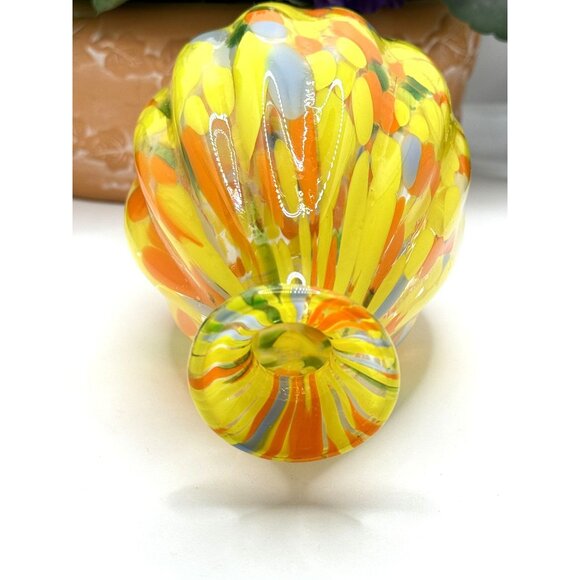 Hand Blown Art Glass Air Balloon Hanger Unique Pattern Collectible Home Decor - Picture 8 of 8